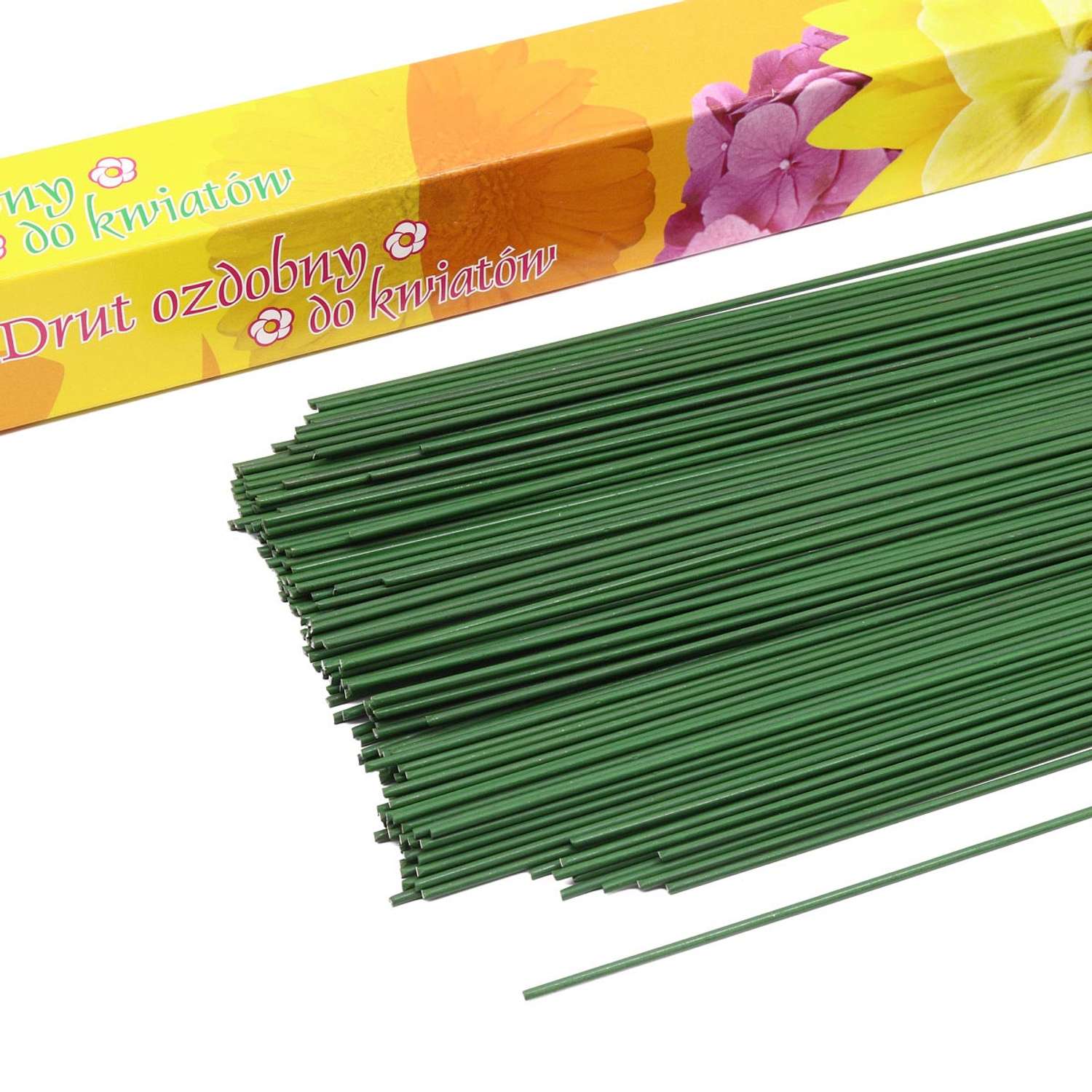 Проволока флористическая Айрис для рукоделия цветов создания композиции плетения каркасов зеленая 1 кг х 1.6 мм - фото 2