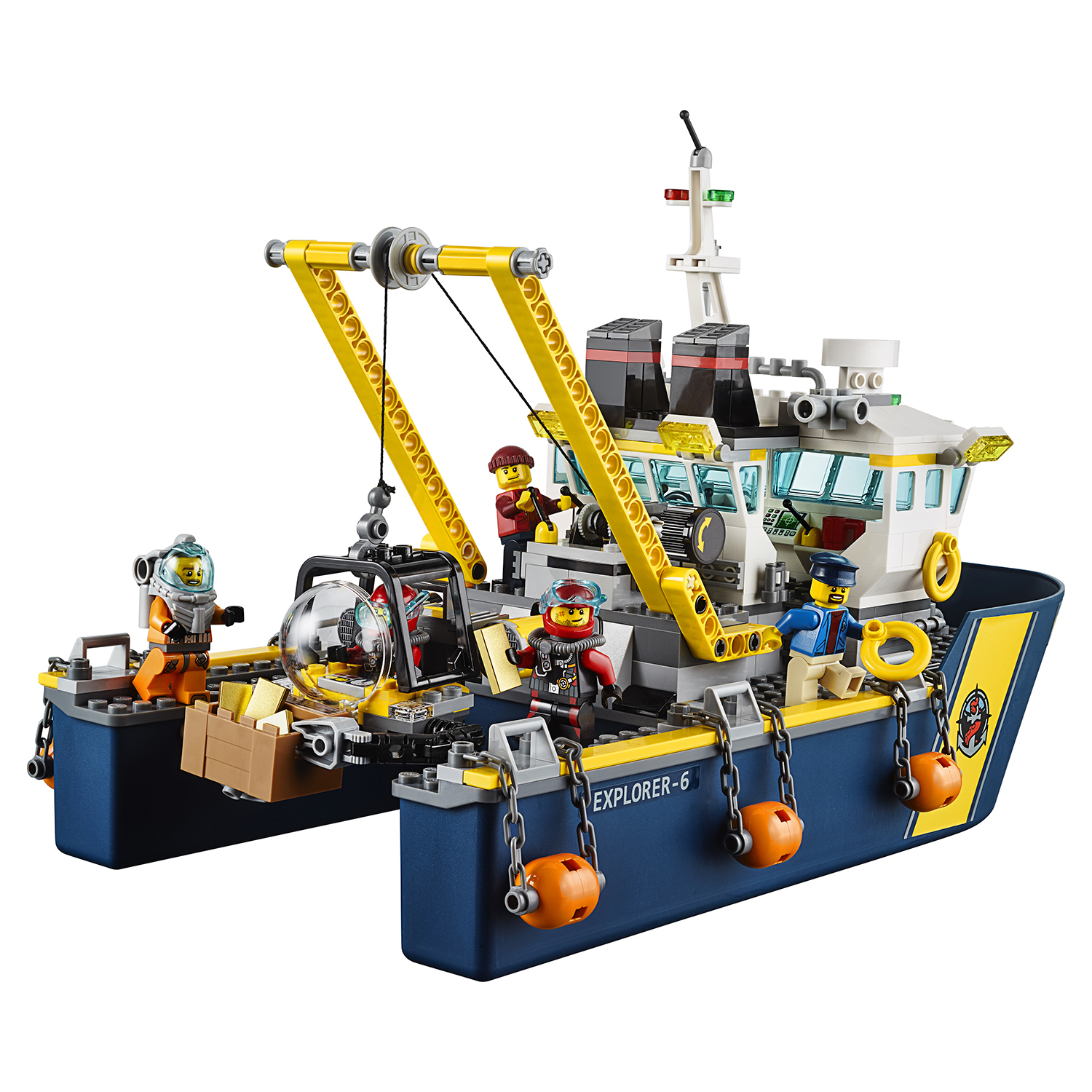 Конструктор LEGO City Deep Sea Explorers Корабль исследователей морских глубин (60095) - фото 13