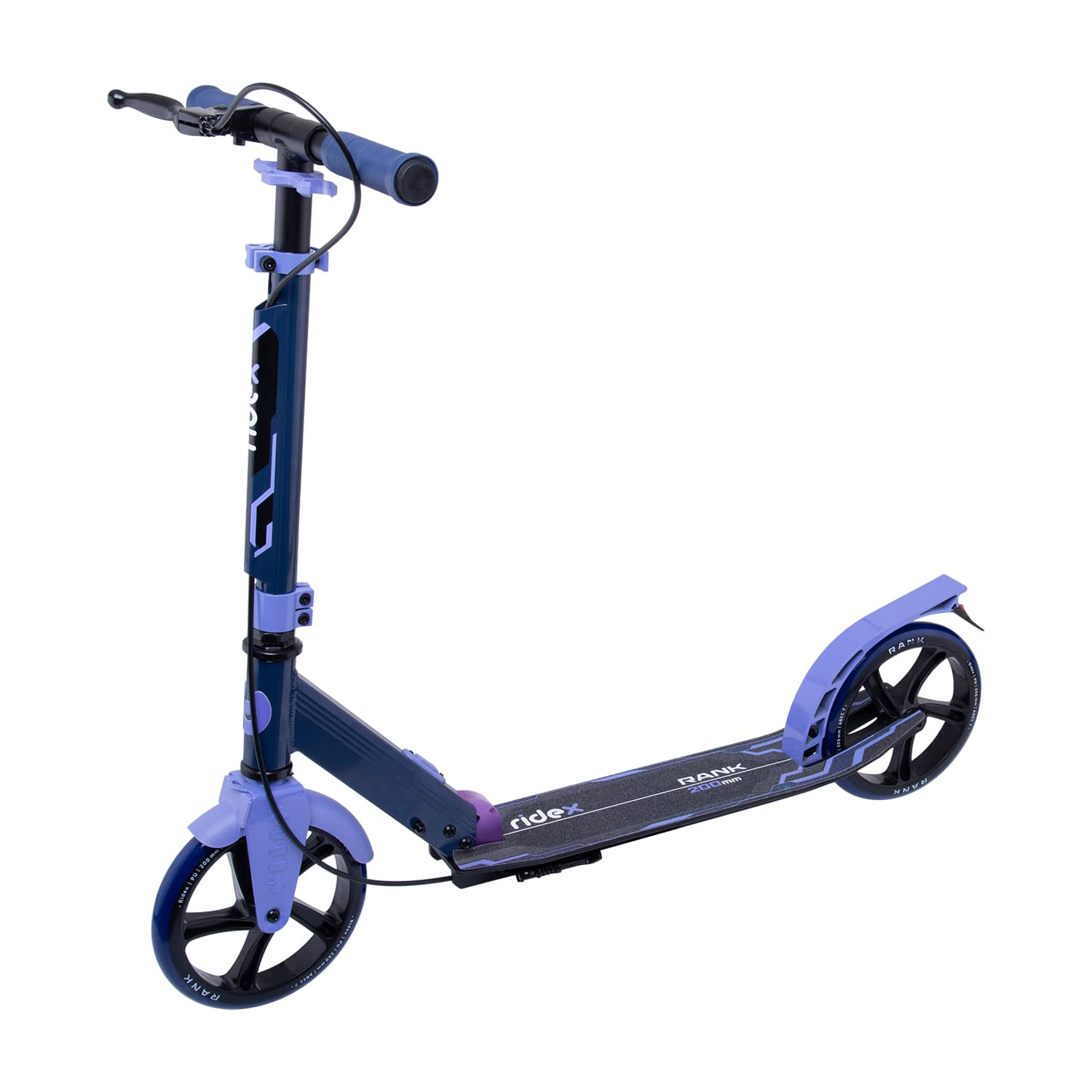 Самокат RIDEX двухколесный Scooter 2 wheels Rank 200 blue/violet - фото 1