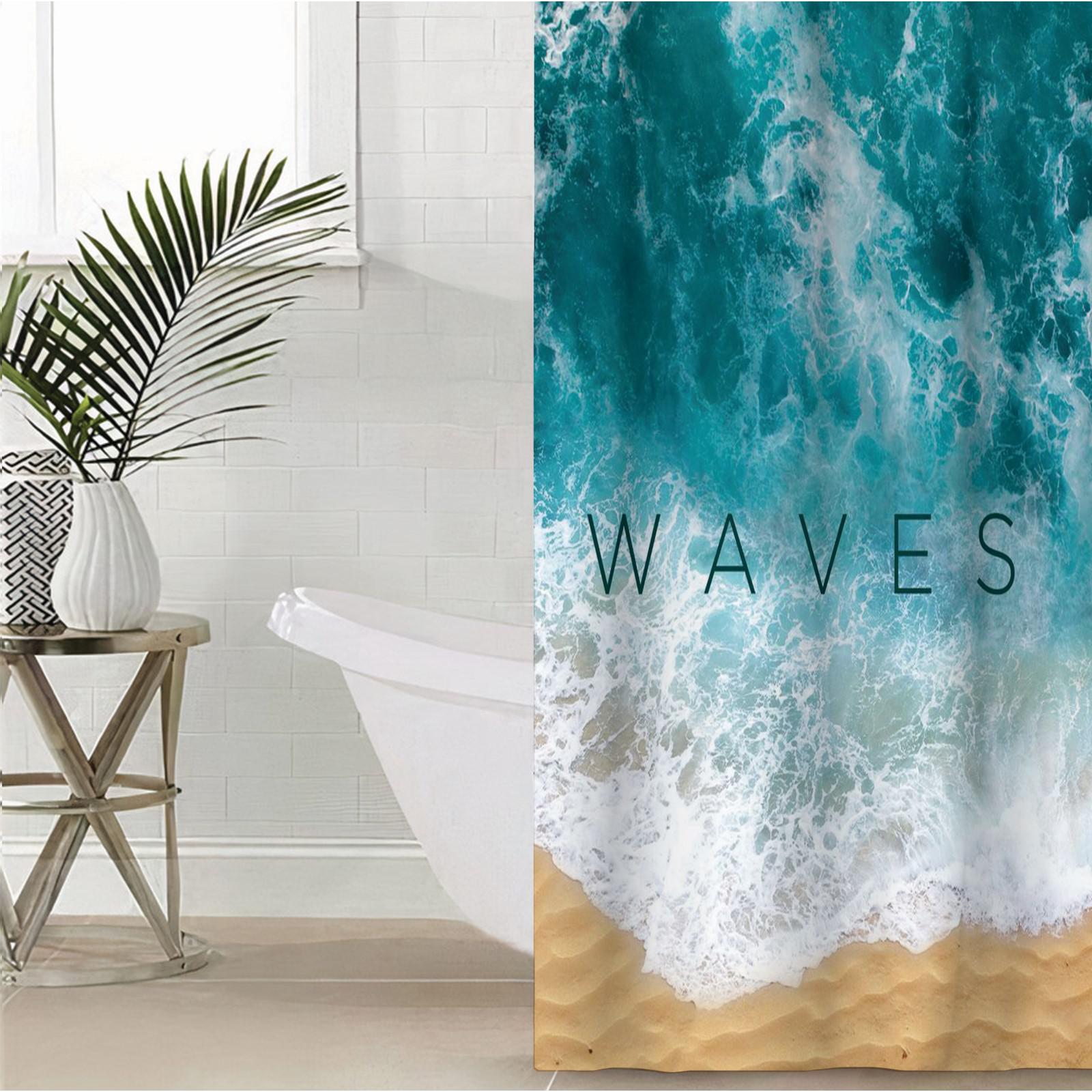 Штора для ванны Этель «Waves»145 х 180 см полиэстер - фото 1