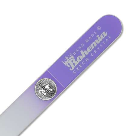 Пилка для ногтей BOHEMIA Czech Glass Nail Files 115 мм фиолетовая с логотипом