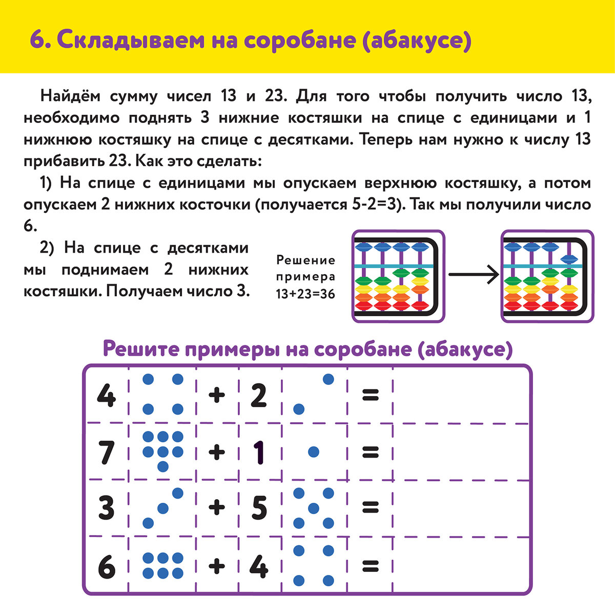 Счеты детские Юнландия Абакус школьные Ментальная арифметика 13 разрядов - фото 9