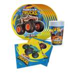 Набор одноразовой посуды PRIORITY для праздника Hot Wheels Monster Trucks