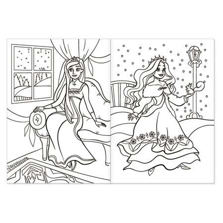 Раскраска Буква-ленд Снежная принцесса Буква-ленд