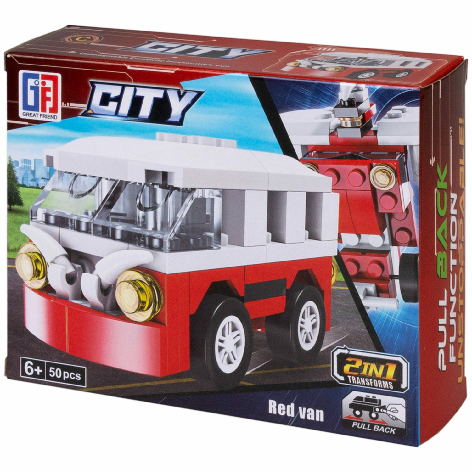 Конструктор 1TOY Blockformers Городские службы Фургон красный - фото 2