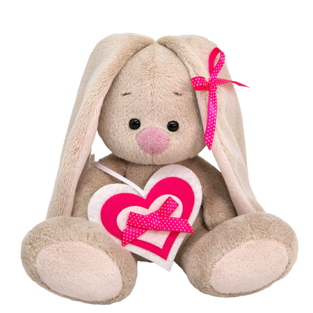 Мягкая игрушка BUDI BASA Зайка Ми с сердечком из фетра 15 см BB97503
