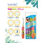 Зубная щетка электрическая Brush-Baby KidzSonic звуковая от 3-6 лет розовая