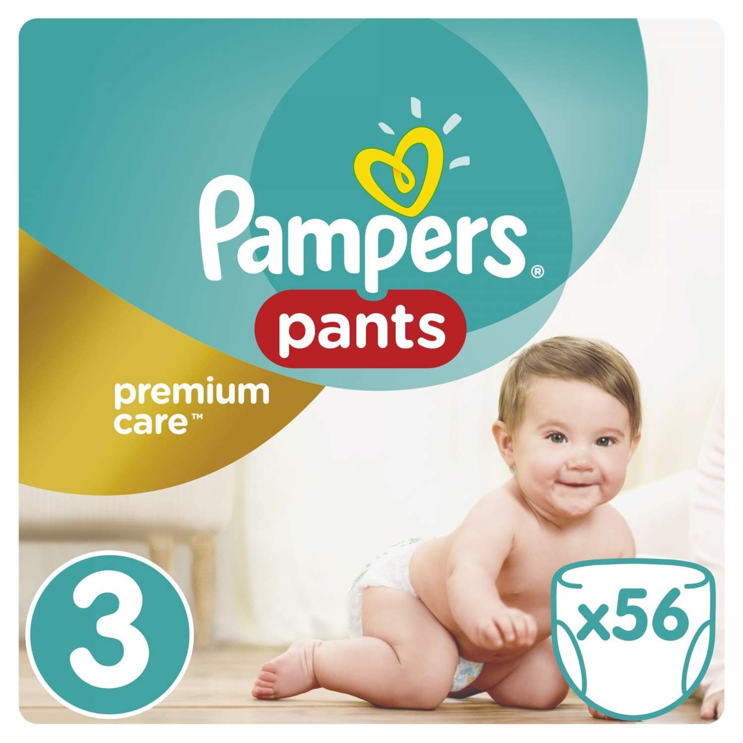 Подгузники-трусики Pampers Premium Care 6-11кг 56шт - фото 1