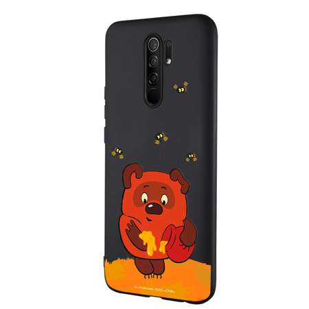 Силиконовый чехол Mcover для смартфона Xiaomi Redmi 9 Союзмультфильм Медвежонок и мед