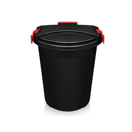 Бак elfplast для мусора с крышкой Геркулес 45 л 45х46.5х47.5 см черный
