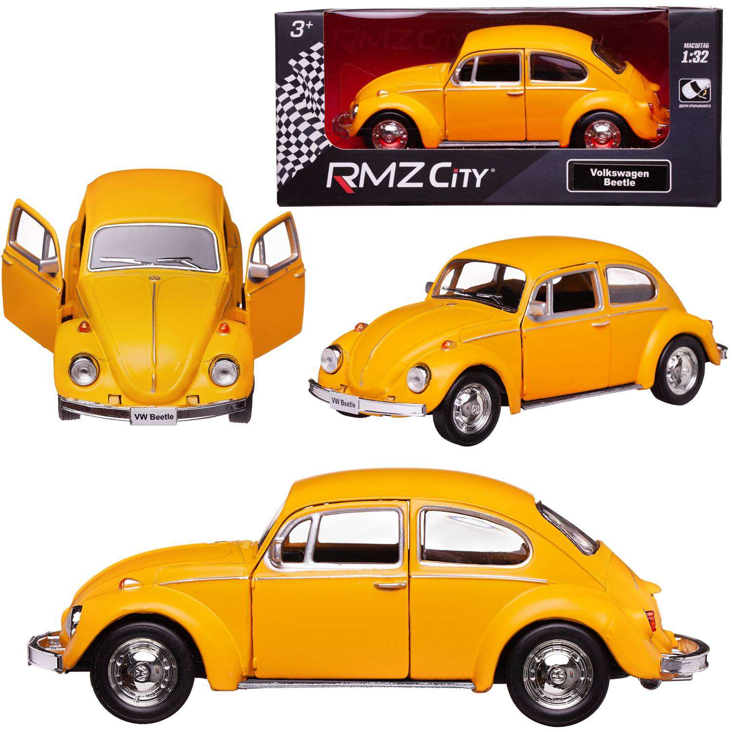 Машина металлическая Uni-Fortune Volkswagen Beetle 1967 инерционная желтый  матовый цвет купить по цене 748 ₽ в интернет-магазине Детский мир