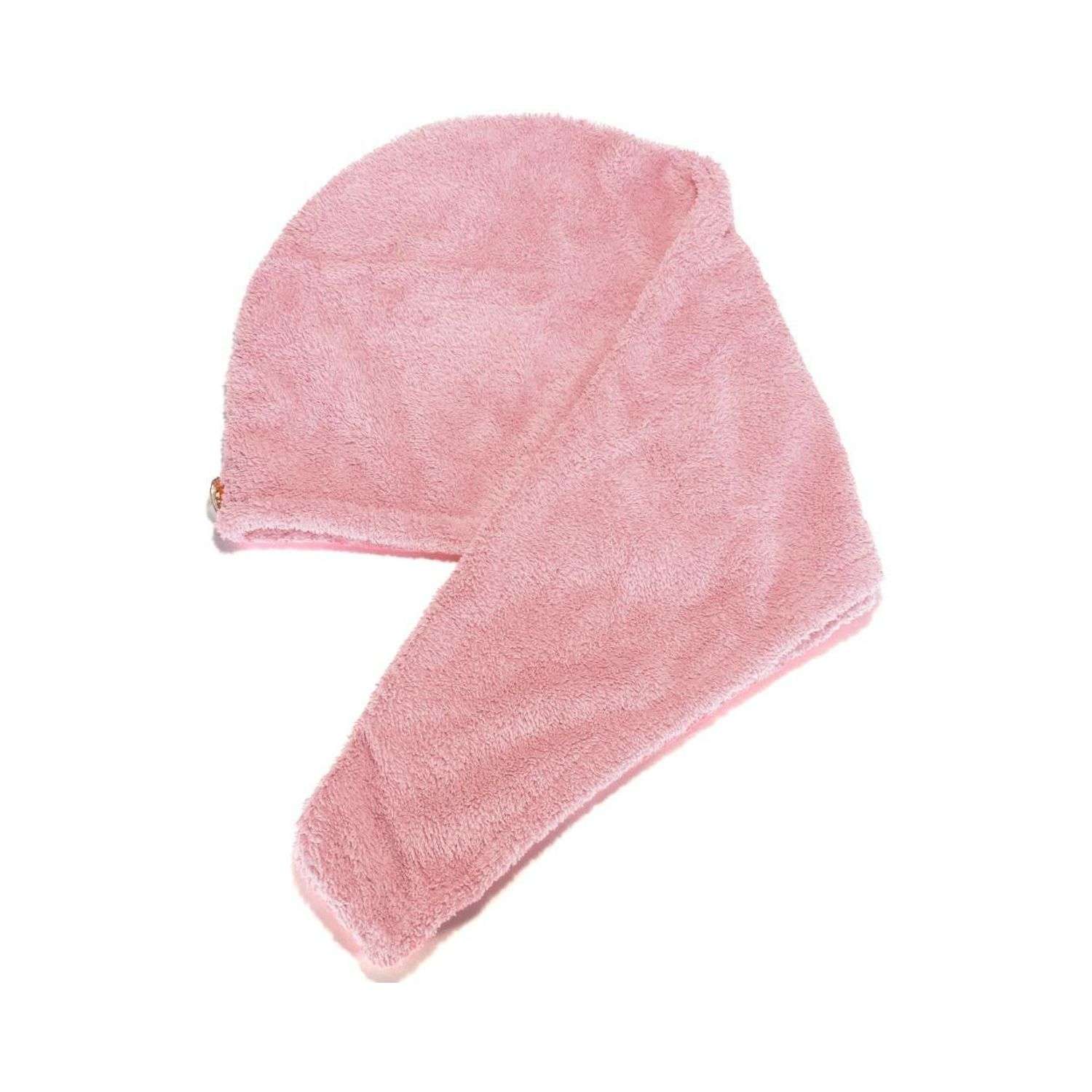 Полотенце-тюрбан Seichi для сушки волос махровое светло-розовый - фото 1