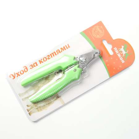 Когтерез Пижон боковой малый с прямыми ручками отверстие 9 мм зелёный