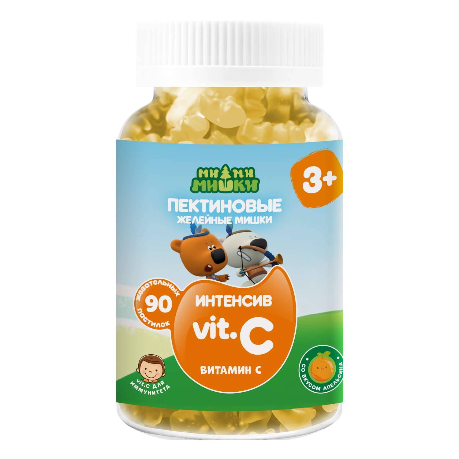 Биологически активная добавка Ми-ми-мишки Интенсив Витамин С со вкусом апельсина от 3лет 2г*90пастилок - фото 1