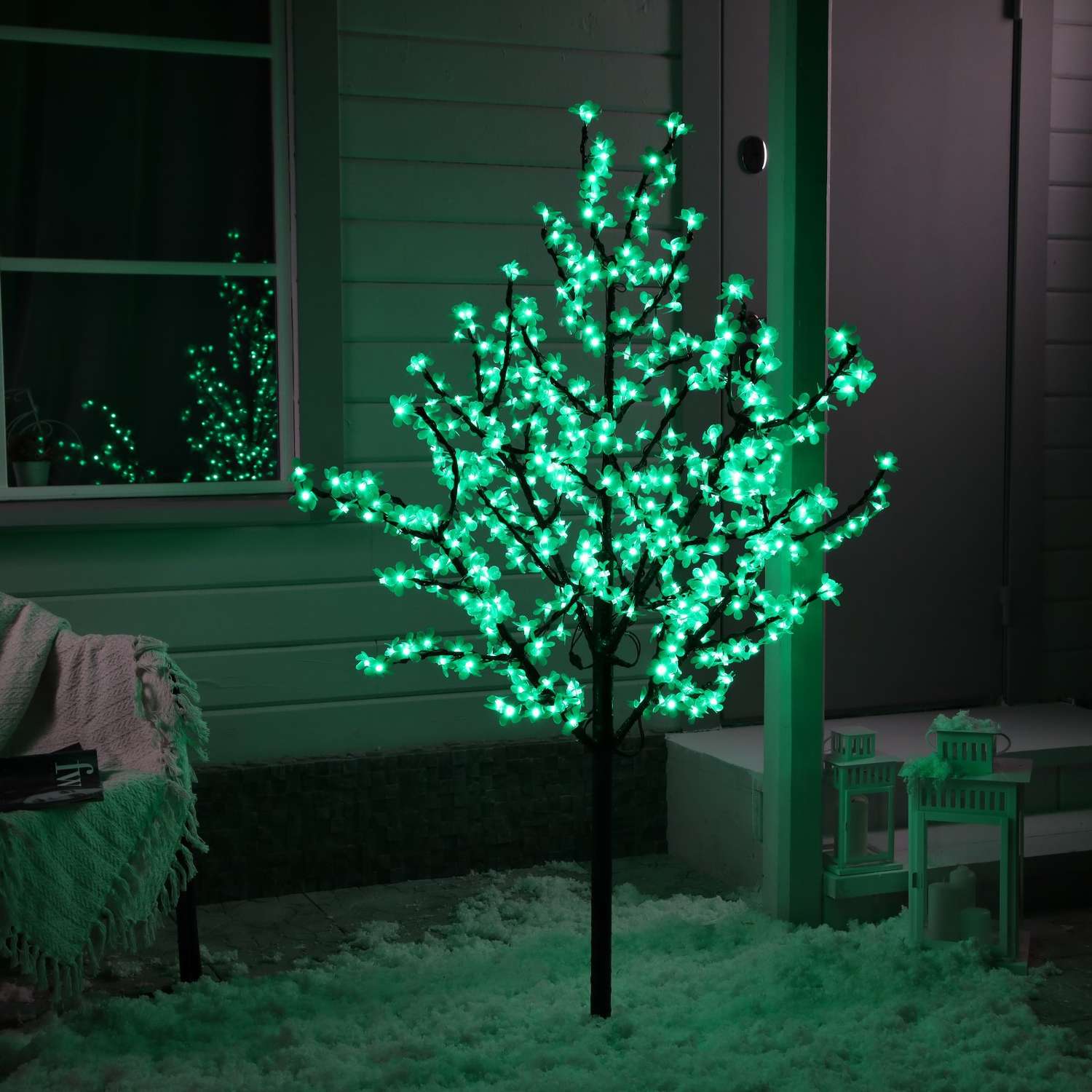 Светодиодное Luazon дерево «Баугиния» 1.5 м 480 LED постоянное свечение 220 В свечение зелёное - фото 1