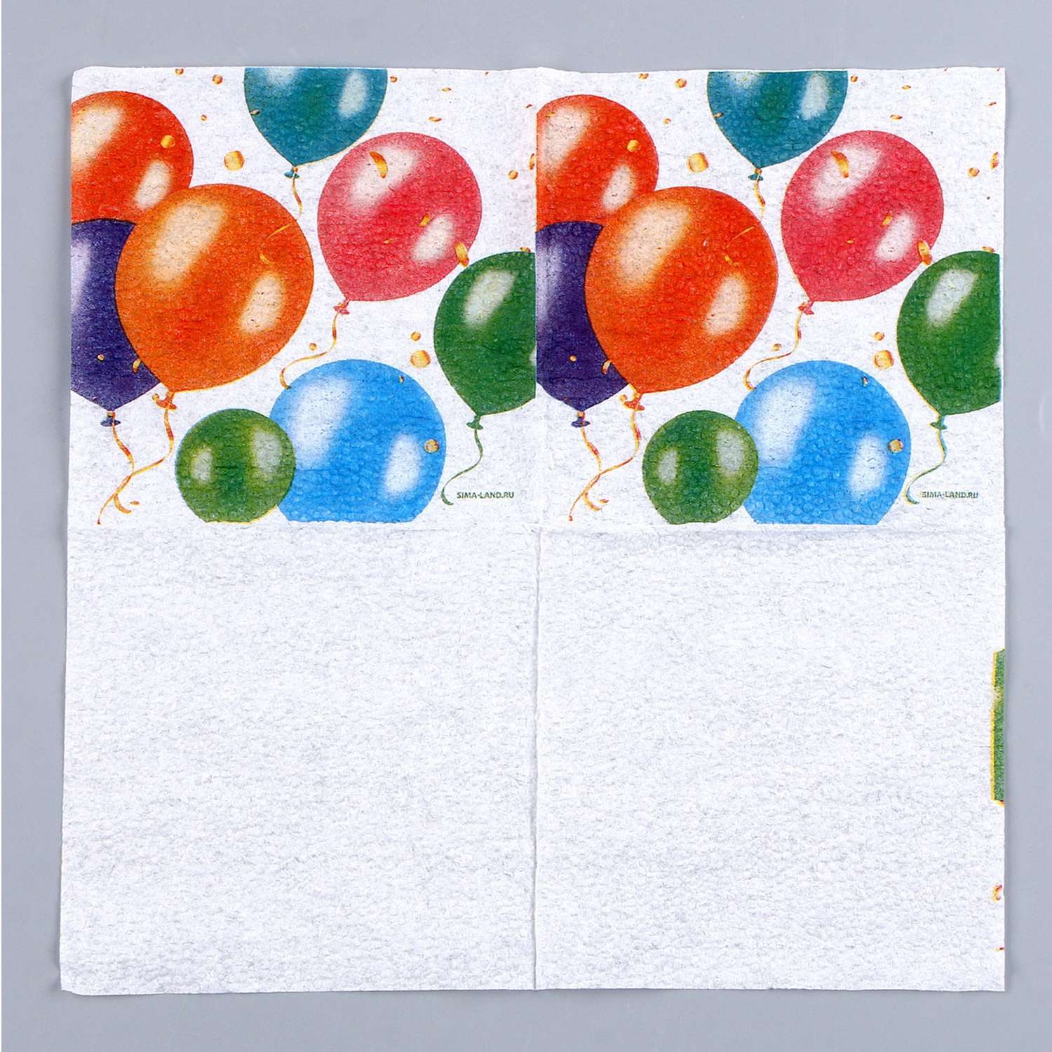 Салфетки Страна карнавалия бумажные однослойные «Воздушные шары» 24 × 24 см в наборе 20 шт. - фото 5