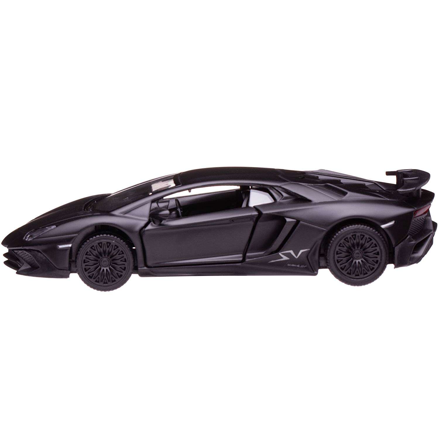 Машина металлическая Uni-Fortune Lamborghini Aventador Superveloce инерционная черная двери открываются 554990M - фото 1
