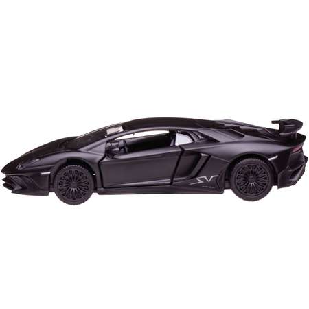 Машина металлическая Uni-Fortune Lamborghini Aventador Superveloce инерционная черная двери открываются