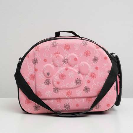 Складная сумка-переноска Пижон с отдельным входом материал EVA 43.5 х 28 х 33 см розовая