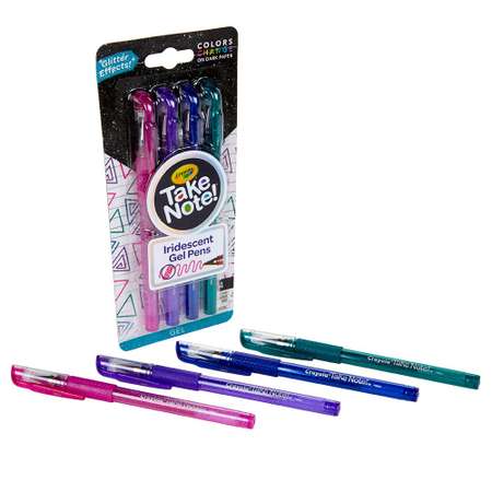 Гелевые ручки Crayola 4 шт с эффектом блесток Take Note