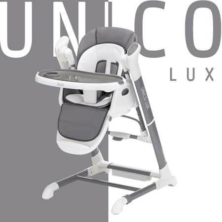 Стульчик для кормления 3 в 1 Nuovita Unico Lux Bianco серый