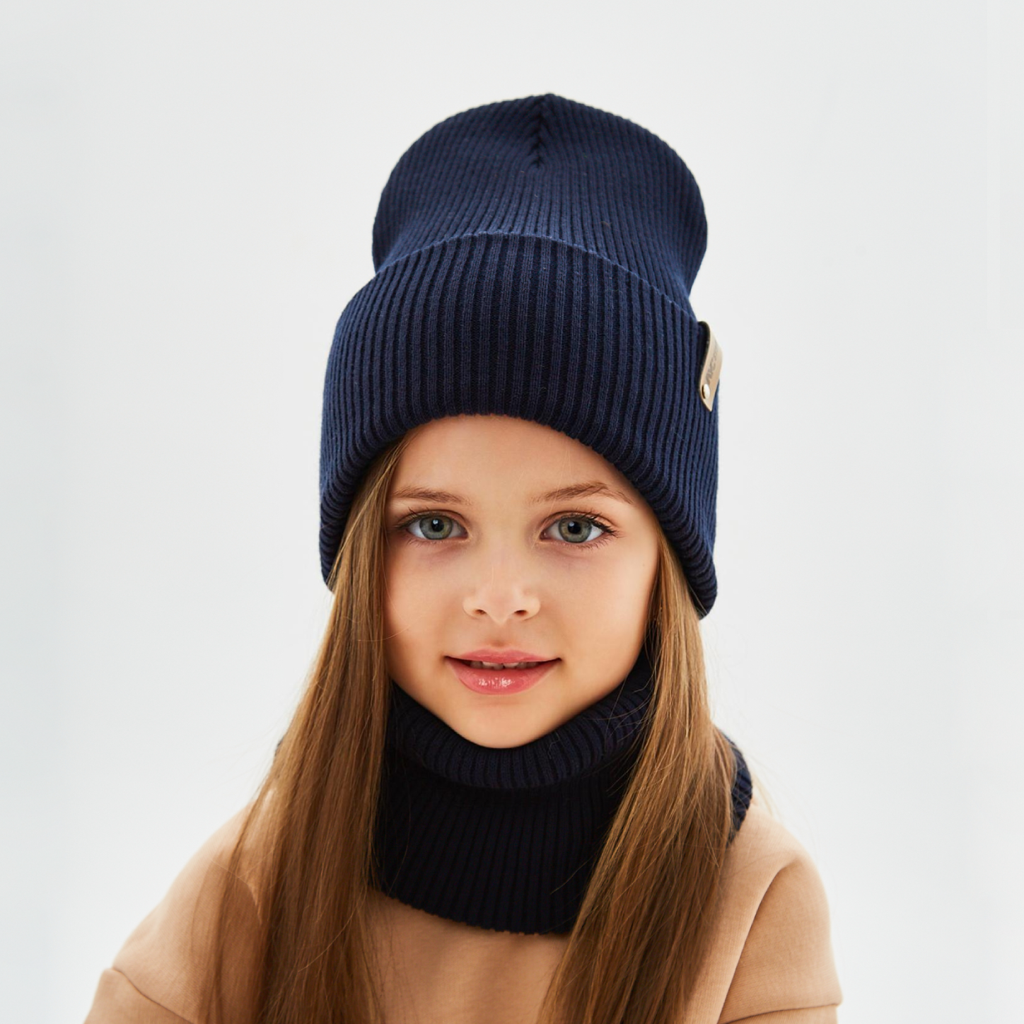 Шапка и снуд NYCkids NYC-H-72-lopataG-Dblue - фото 3