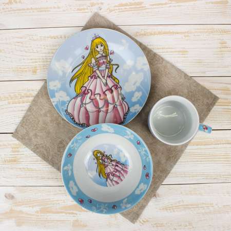 Набор детской посуды Доляна Принцесса кружка миска тарелка