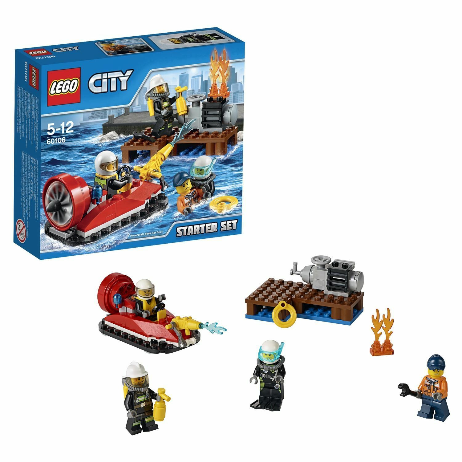 Конструктор LEGO City Fire Набор для начинающих «Пожарная охрана» (60106)  купить по цене 799 ₽ в интернет-магазине Детский мир