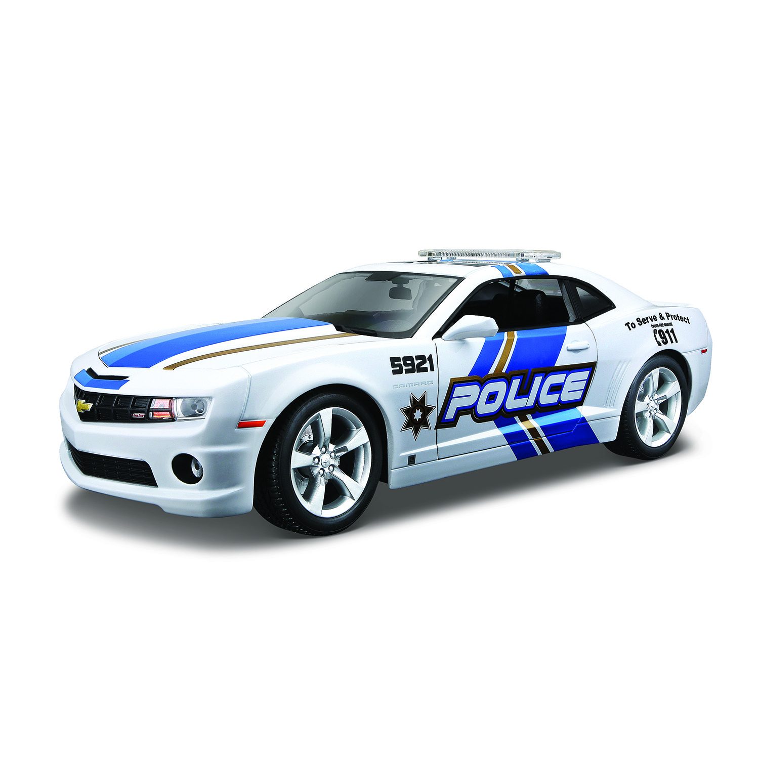 Полицейская машина MAISTO Chevrolet Camaro 1:18 белый 31161 - фото 1