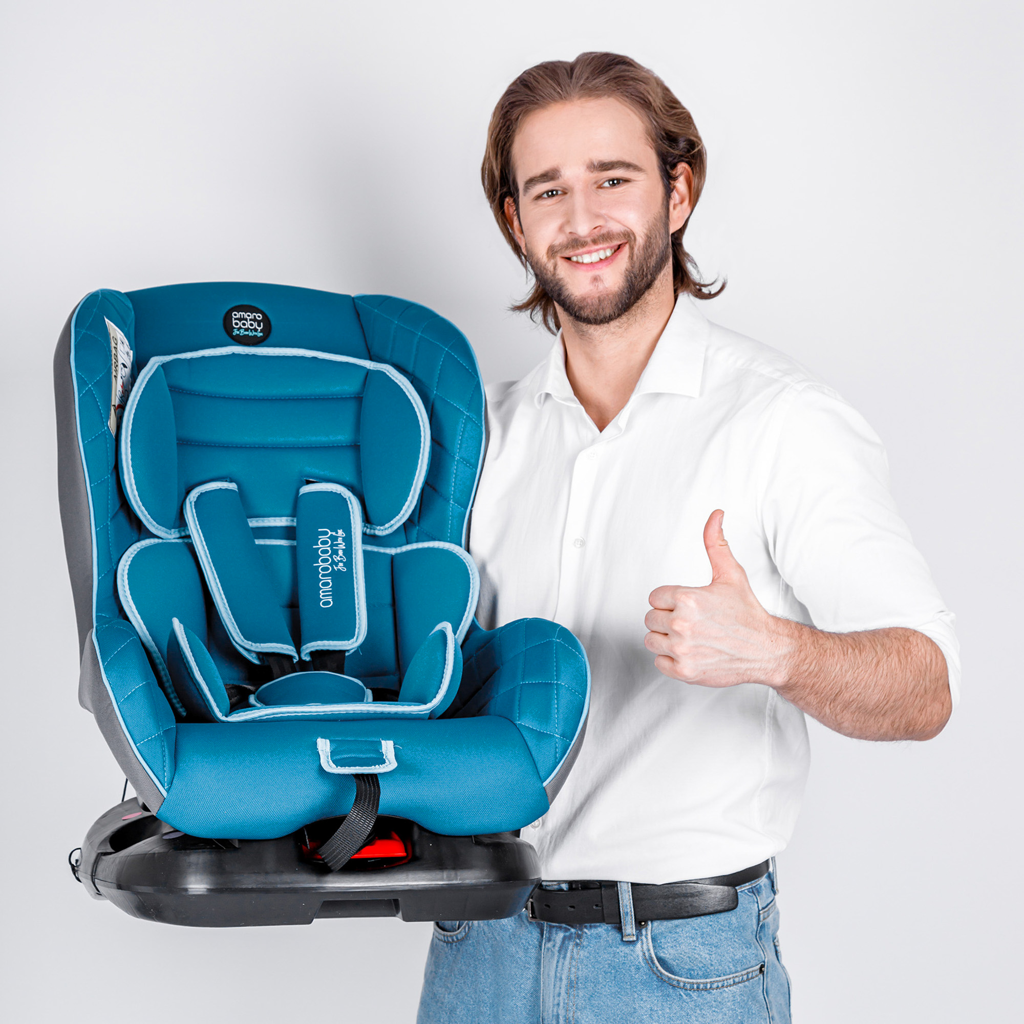 Автокресло Amarobaby Safety 0+/I Бирюзовый - фото 12