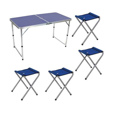 Комплект походный Ecos Пикник стол + 4 стула синий cho-150-e