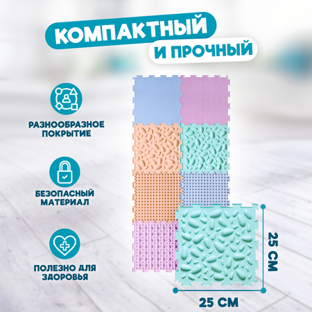 Модульный коврик Ортодон набор №2 - Малыш Пастельные цвета 8 модулей IM06808