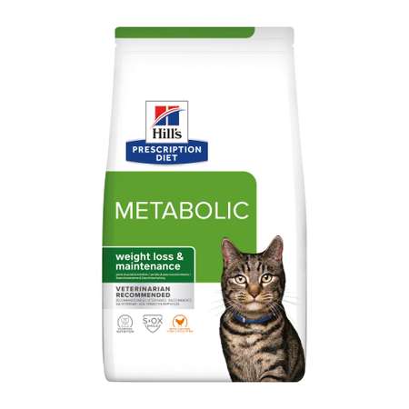 Корм для кошек Hills 8кг Prescription Diet Metabolic способствует снижению веса с курицей