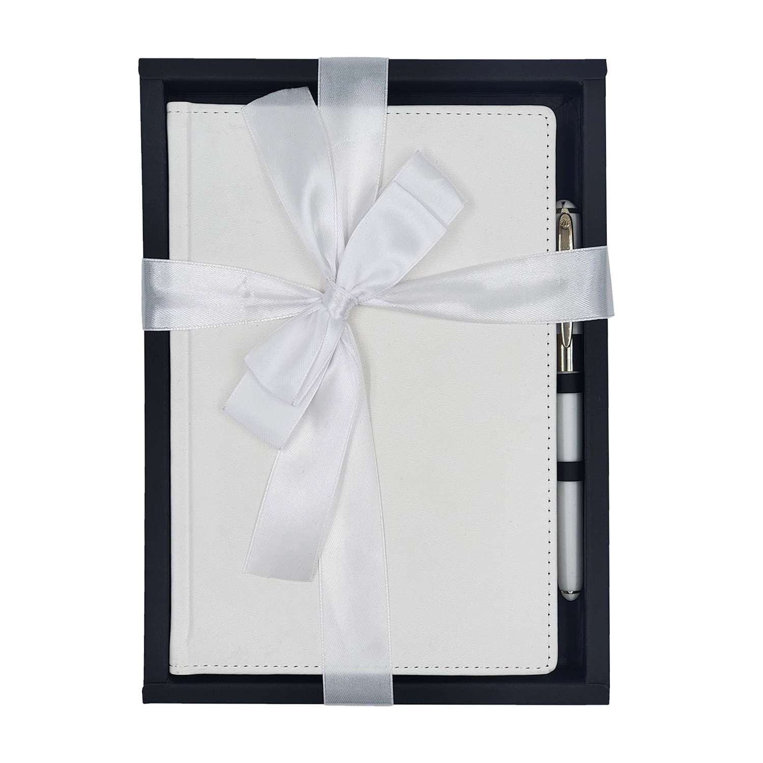 Набор подарочный Альт Velvet белый А5 145х205 мм ежедневник и ручка - фото 1