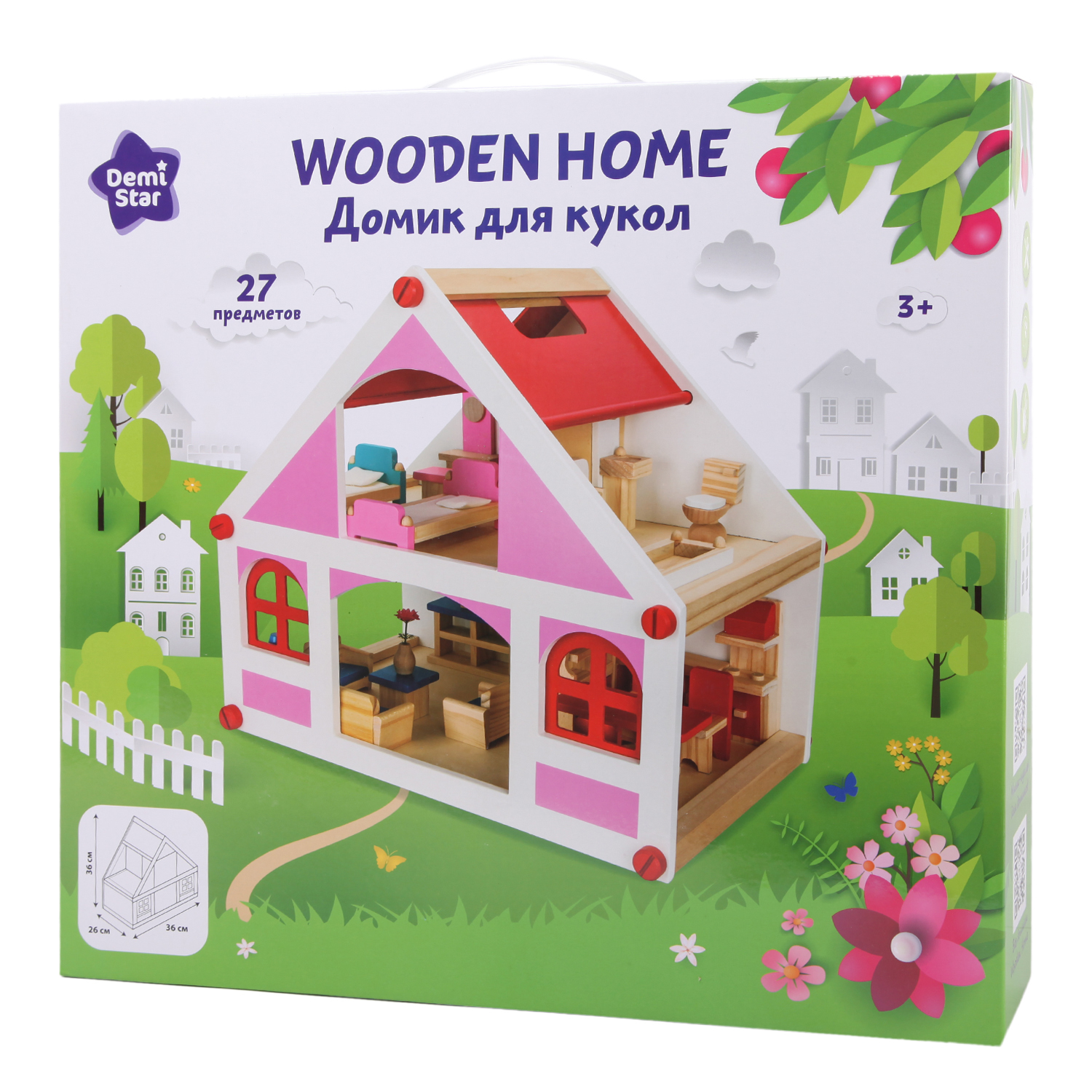 Дом для кукол Demi Star с аксессуарами 27предметов OC-WH-010B купить по  цене 6899 ₽ в интернет-магазине Детский мир