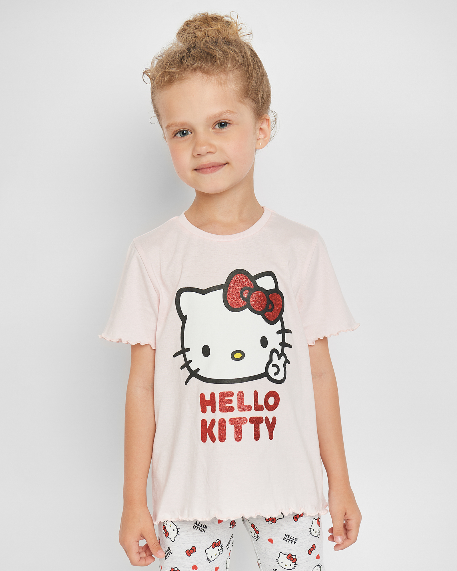 Футболка Hello Kitty цвет розовый W23LC3-2022001kg-JJ купить по цене 199 ₽  в интернет-магазине Детский мир