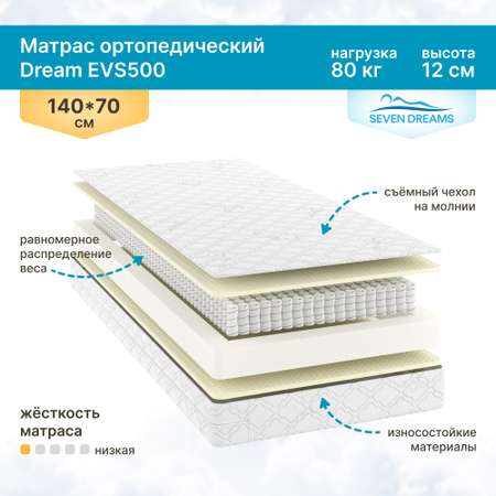 Матрас детский SEVEN DREAMS Dream EVS500 70 на 140 см