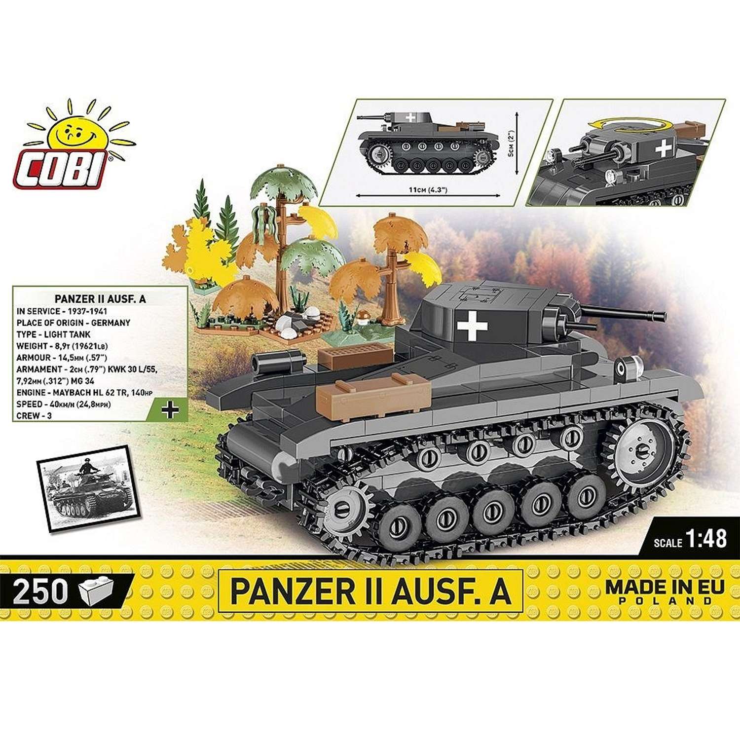 Конструктор COBI Немецкий танк Panzer II Ausf. A - фото 9