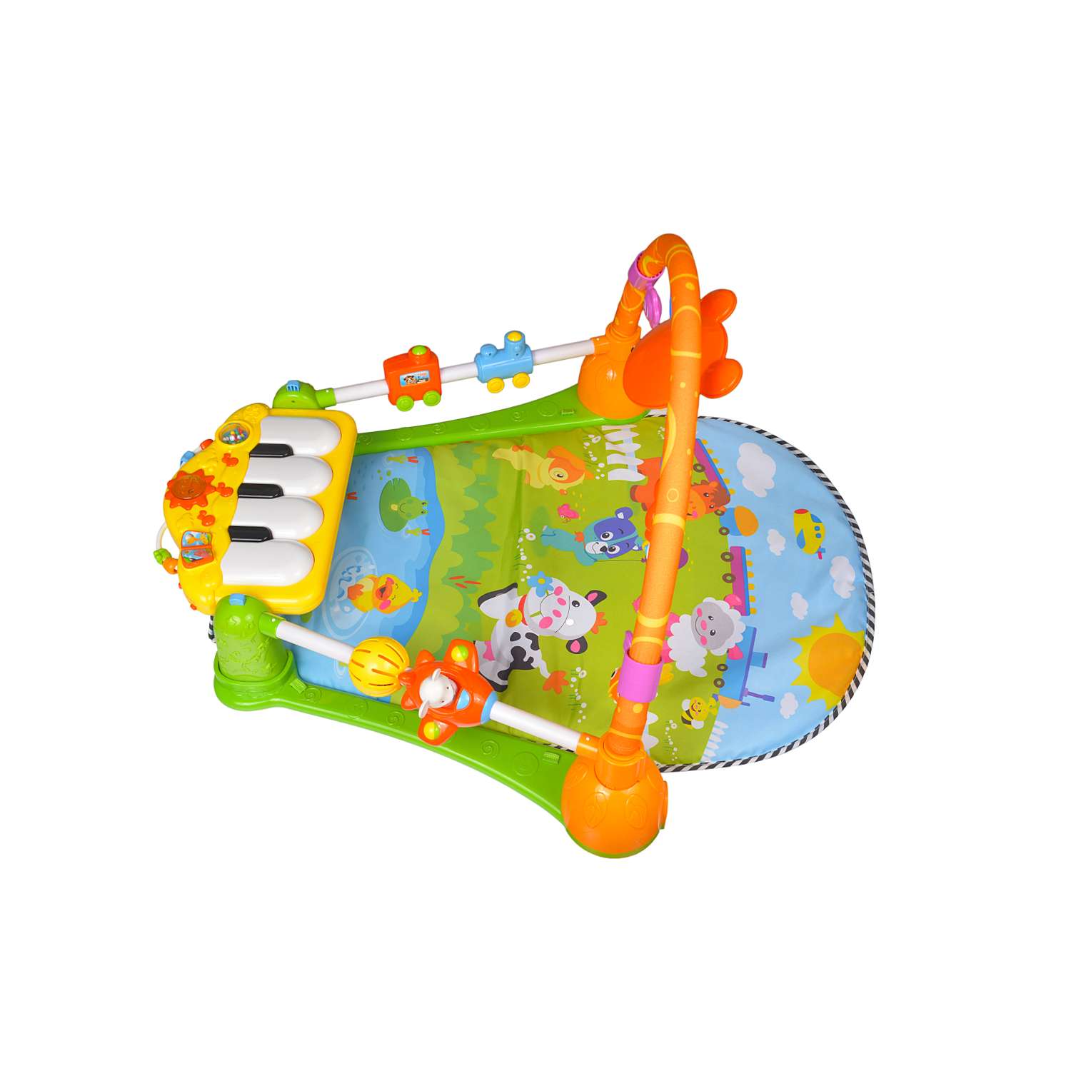 Развивающий детский коврик SHARKTOYS Для малышей овальный с музыкальной панелью - фото 5