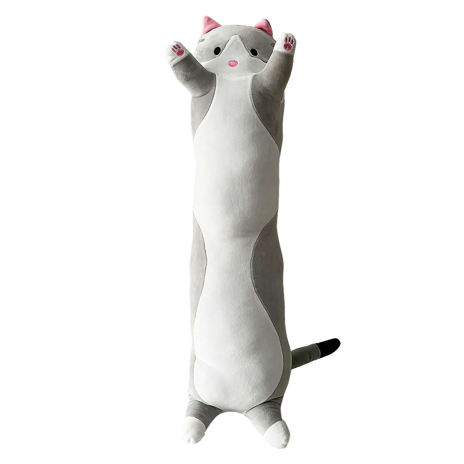 Игрушка обнимашка кот Батон Territory антистресс багет серый 90 см - фото 6