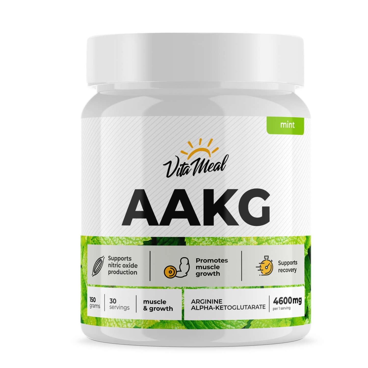 Аминокислота VitaMeal Аргинин AAKG порошок со вкусом мята 150г - фото 1