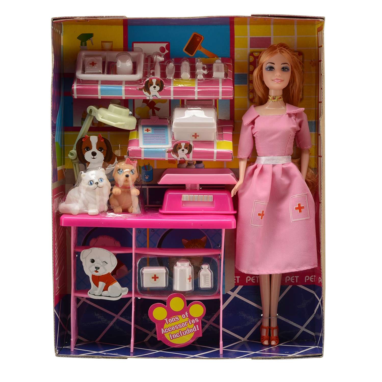 Набор с куклой Happy Family Ветеринар 28 см HP1081216 //розовый - фото 3