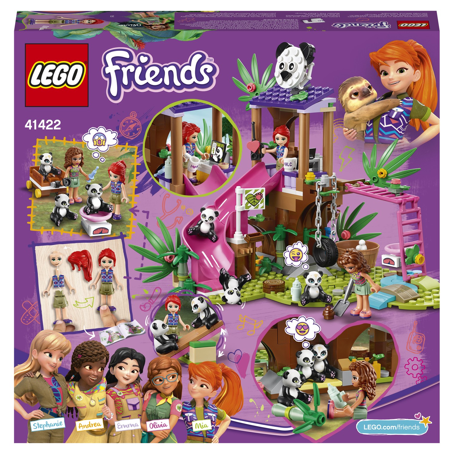 Конструктор LEGO Friends Домик для панд на дереве 41422 купить по цене 1799  ₽ в интернет-магазине Детский мир