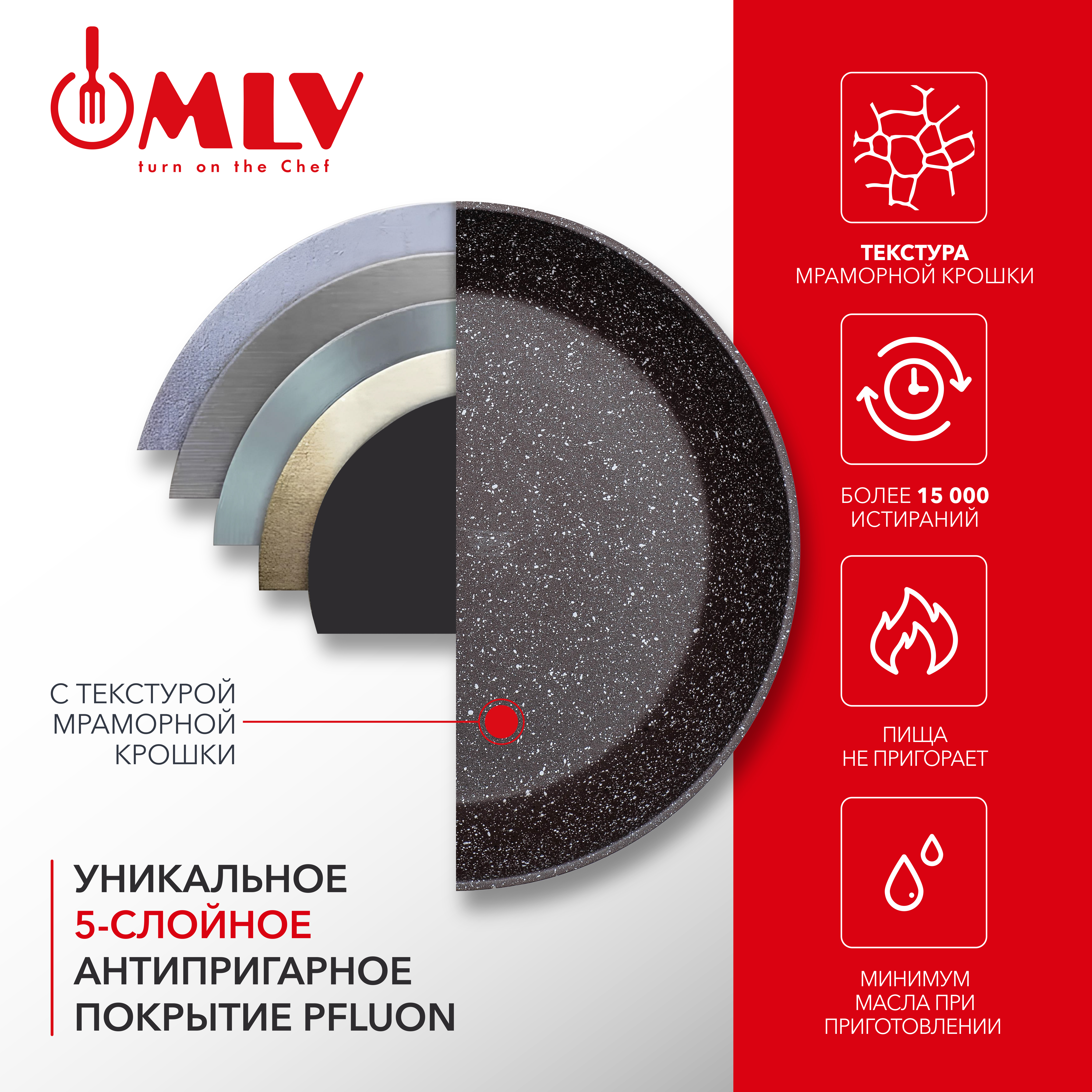 Сковорода глубокая со съемной ручкой Moulin Villa Chocolate Pie 28 см - фото 6