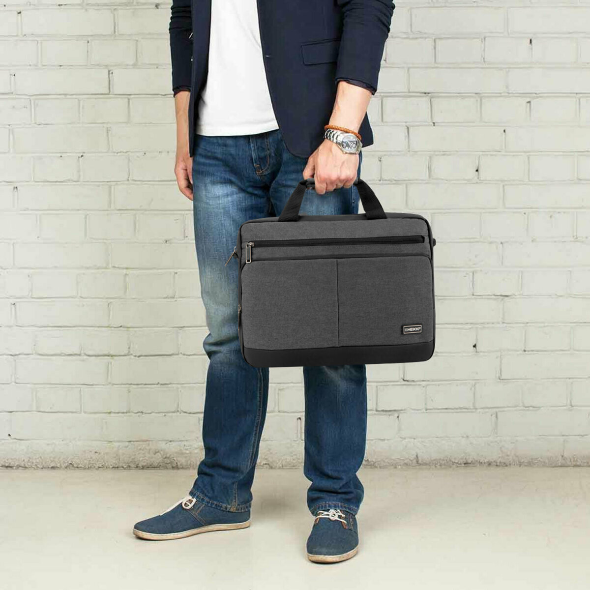 Сумка для ноутбука HEIKKI 15.6 дюймов портфель для документов через плечо - фото 15
