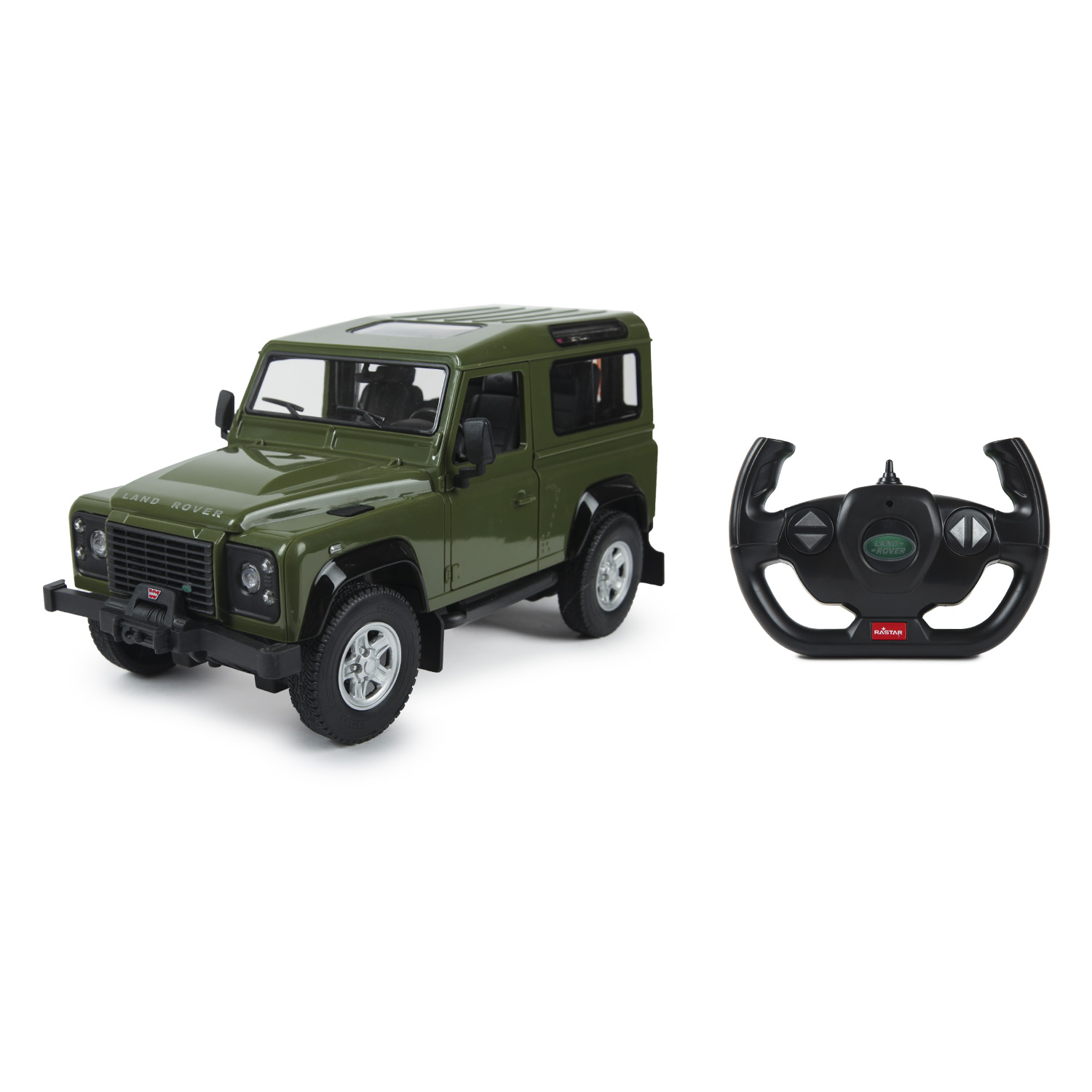 Машина Rastar РУ 1:14 Land Rover Denfender Зеленый 78400 - фото 1