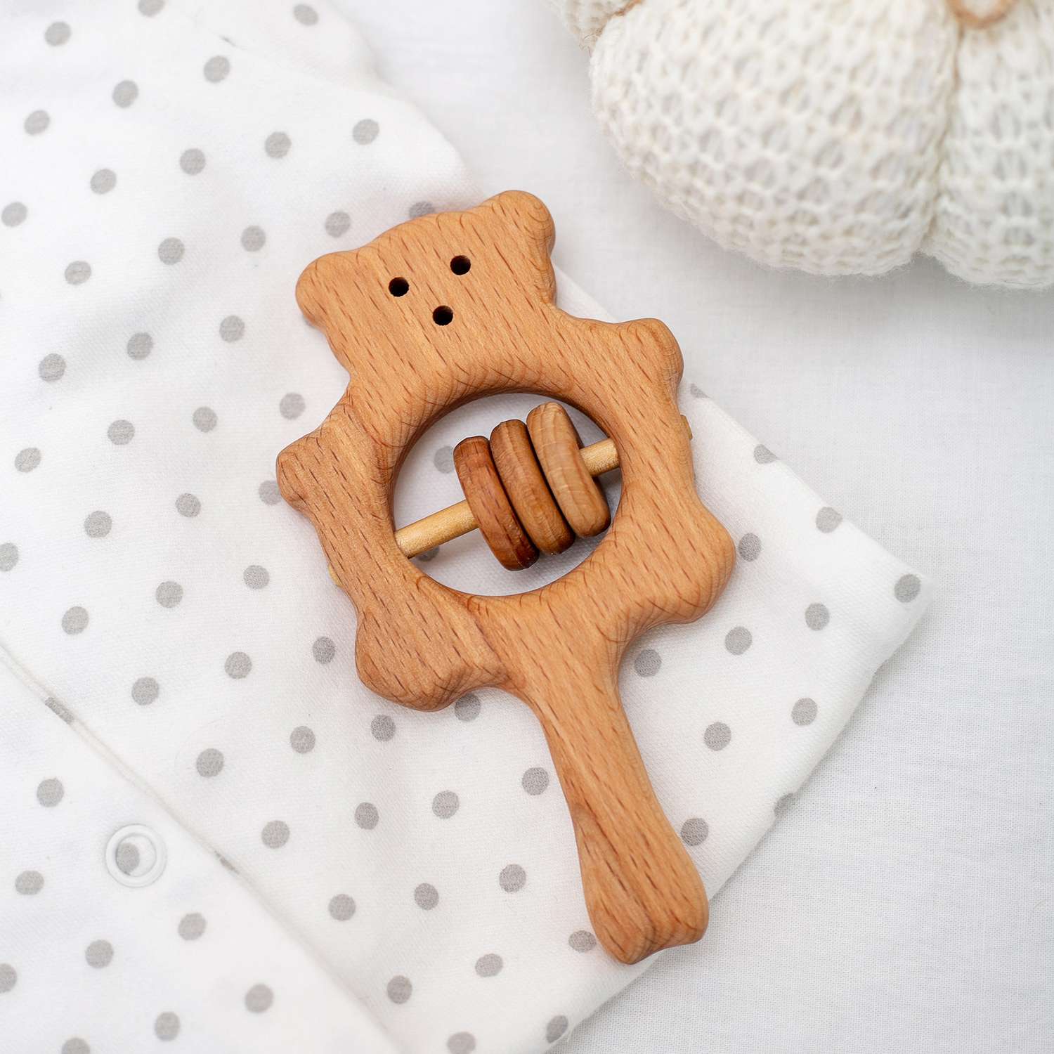Деревянная Погремушка Mag Wood Мишутка для новорожденных - фото 2