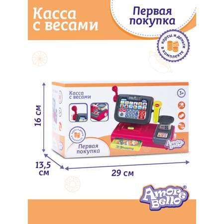 Игровой набор детский AMORE BELLO Касса со звуковыми эффектами