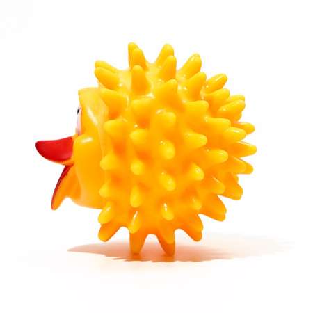Игрушка Пижон пищащая «Уткоёж» для собак 7.5 см жёлтая