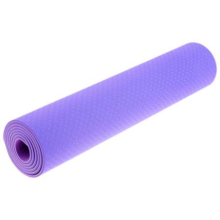 Коврик Sangh Для йоги двухцветный сиреневый фиолетовый